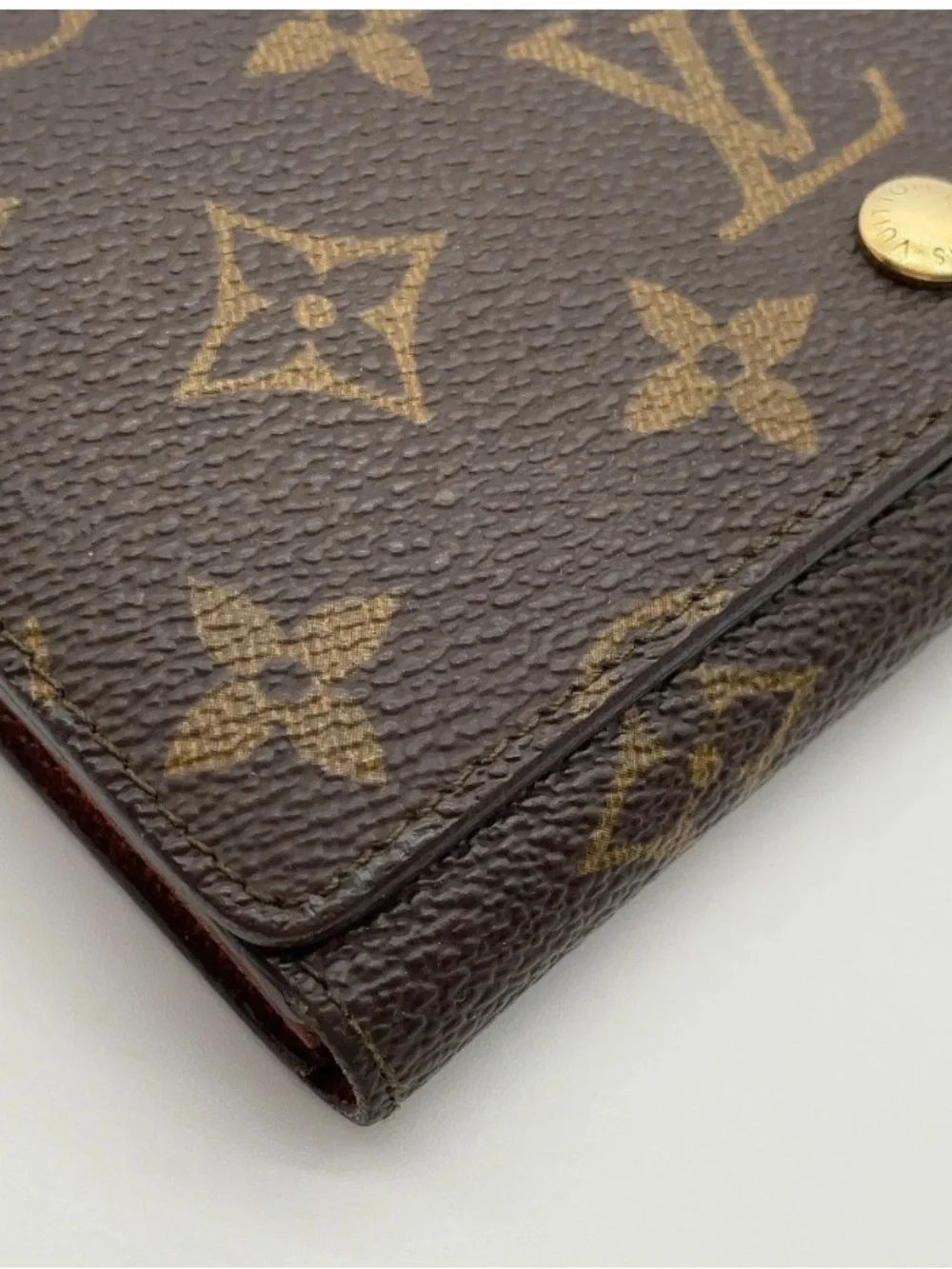 Auth Louis Vuitton Monogram Monnaie Tresor Wallet